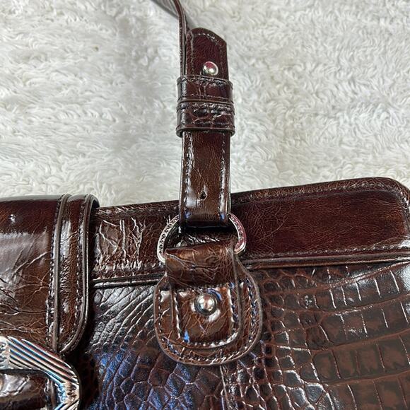 MC Marc Chantal brown croc embossed shoulder bag - Picture 9 of 11